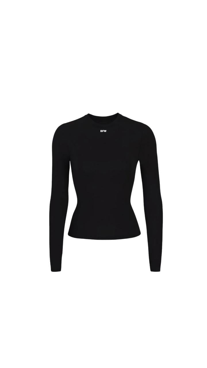 Camiseta deportiva manga larga negro