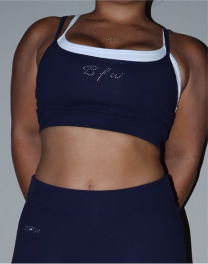 BLUE NIGHT LAYERED CROP TOP