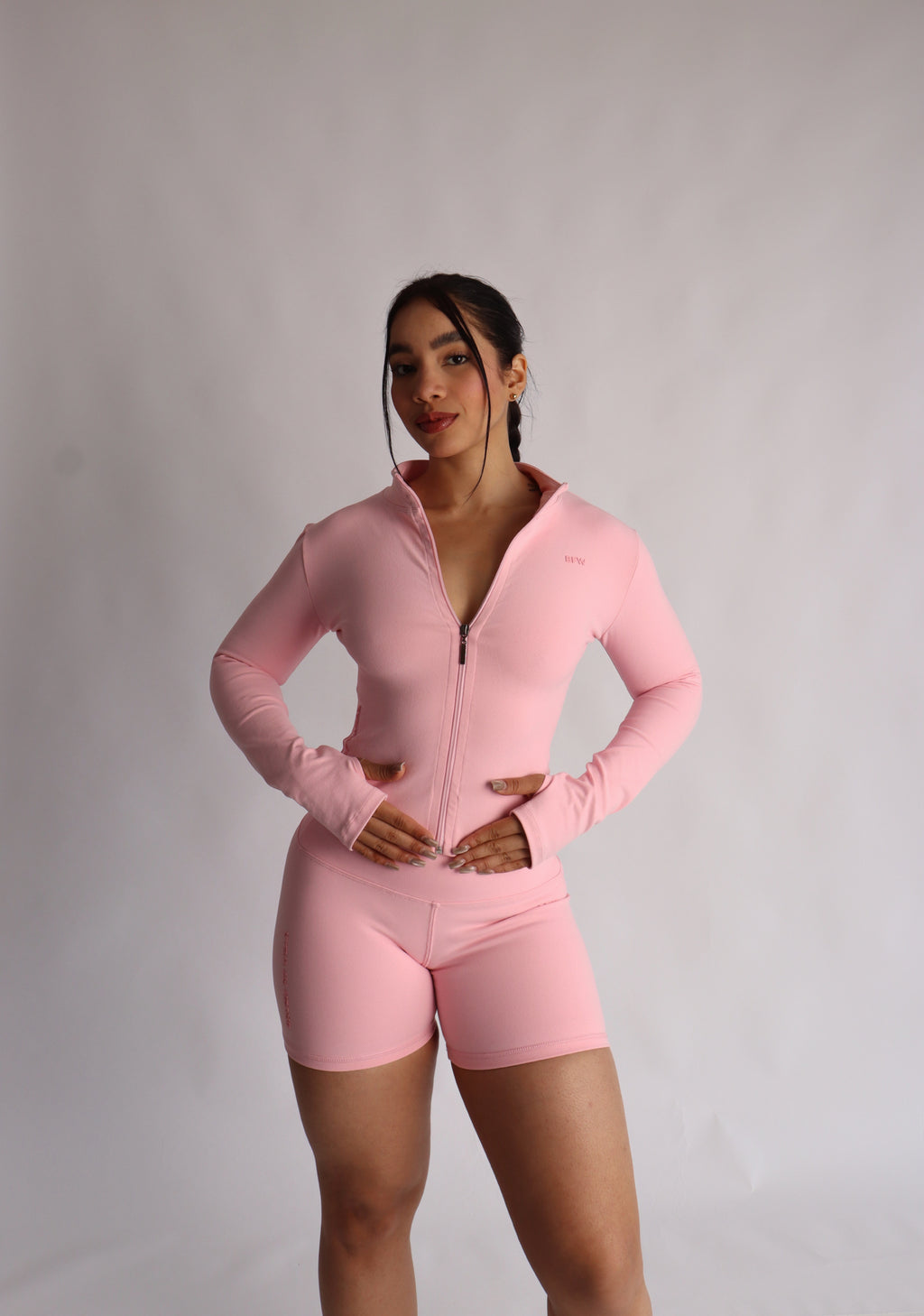 Soft pink clasic jacket