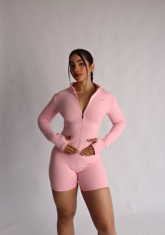 Soft pink clasic jacket