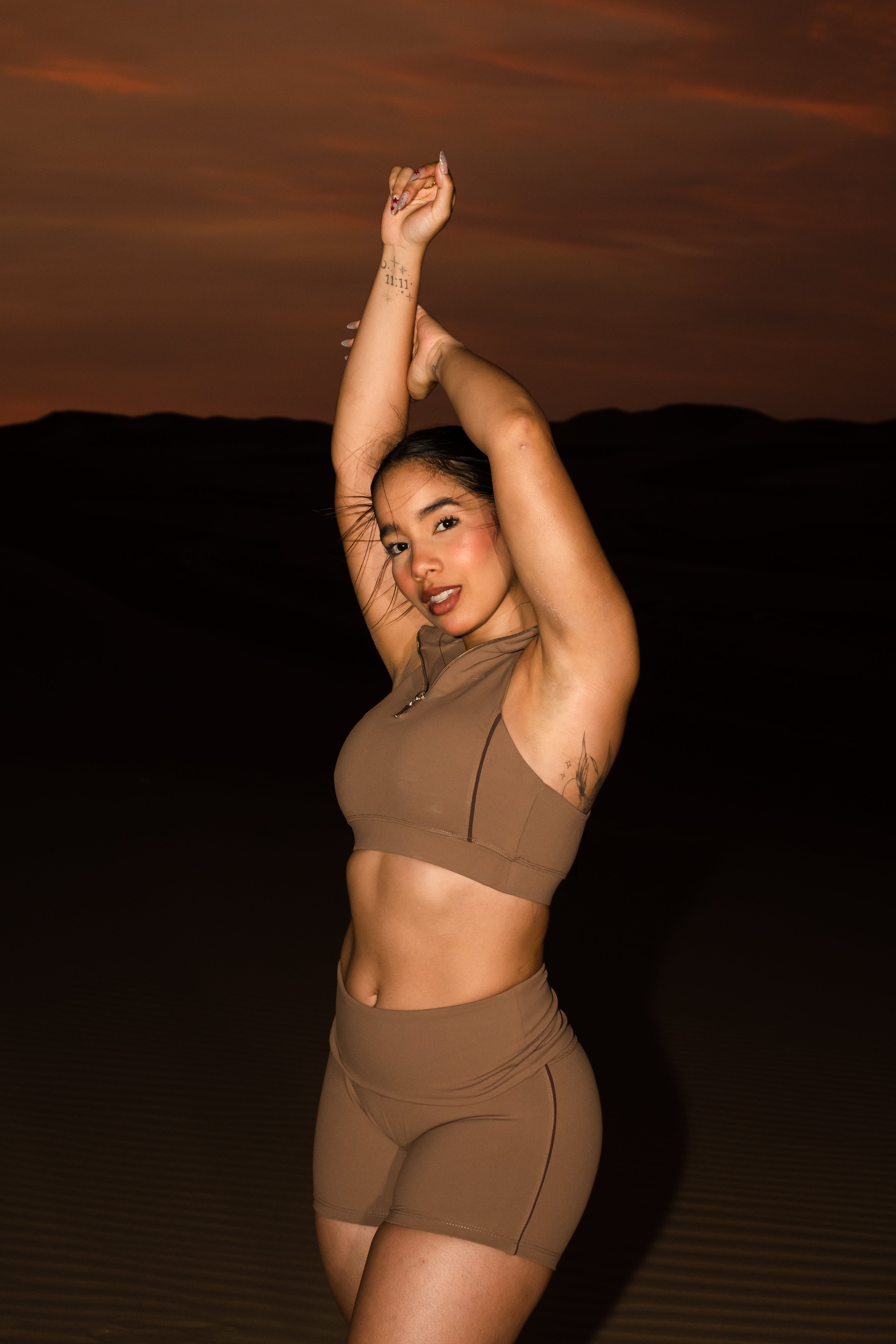 CARAMEL FOLD OVER SHORT