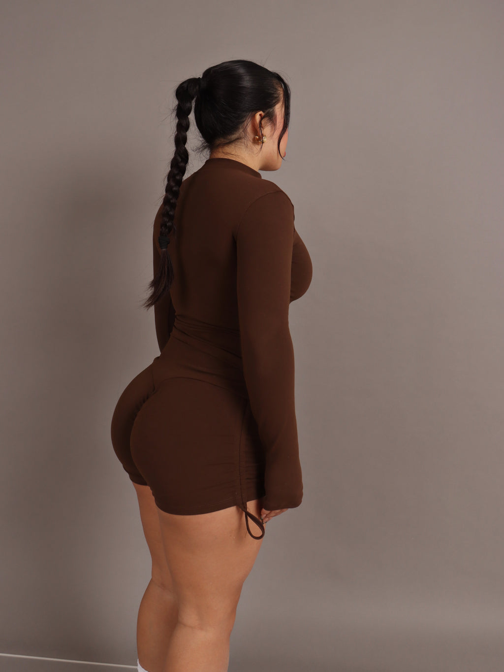 GYM JACKET CIERRE CORTO CHOCOLATTE