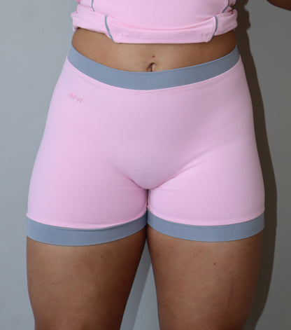 MINI V short Pink + gray