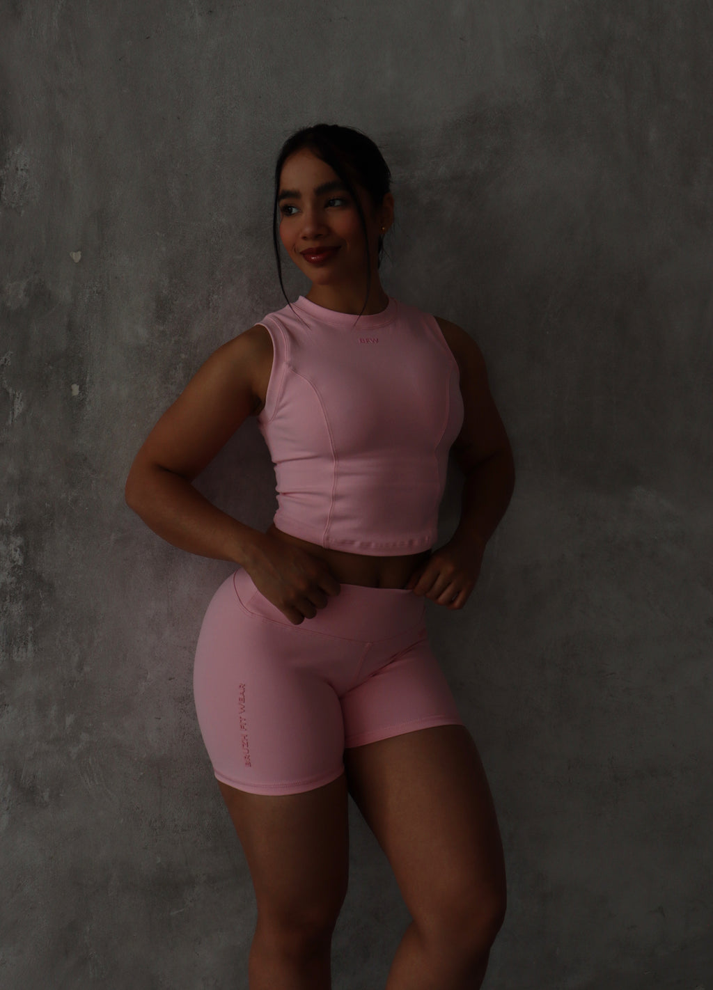 Soft pink clasic short