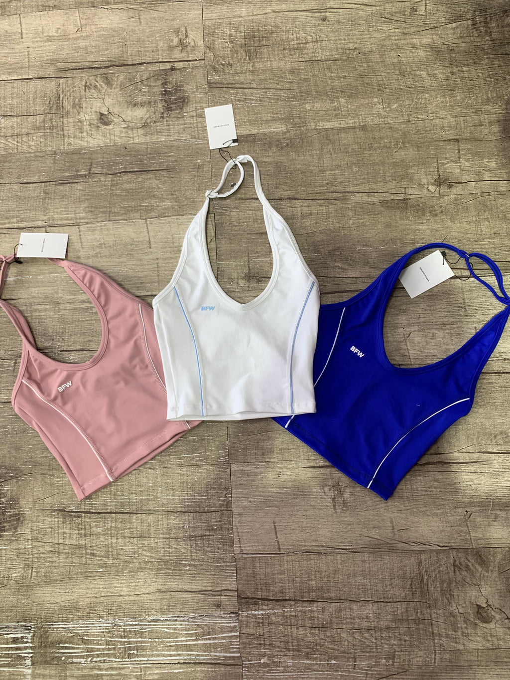 TOP HALTER PALO ROSA
