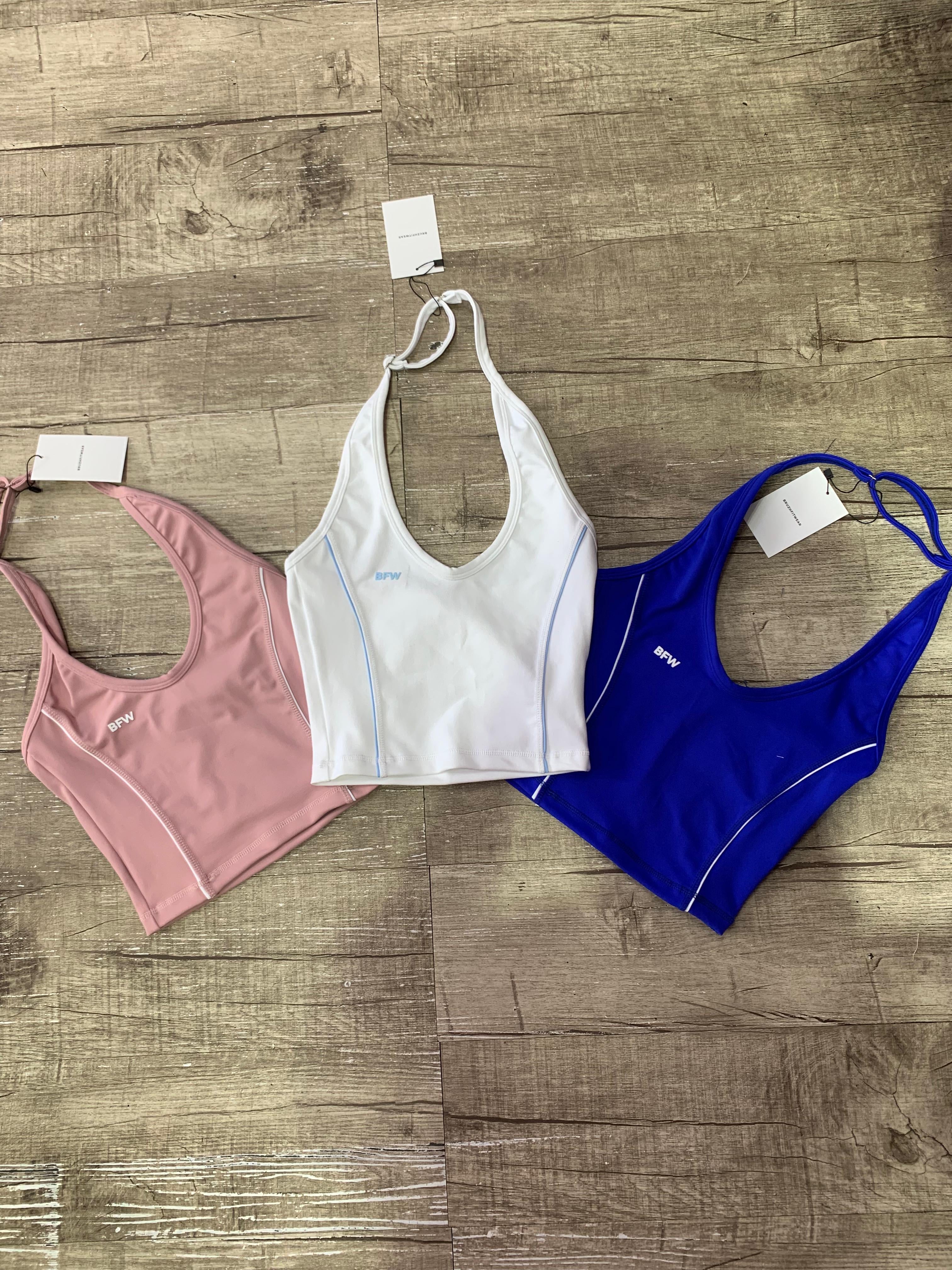TOP HALTER PALO ROSA