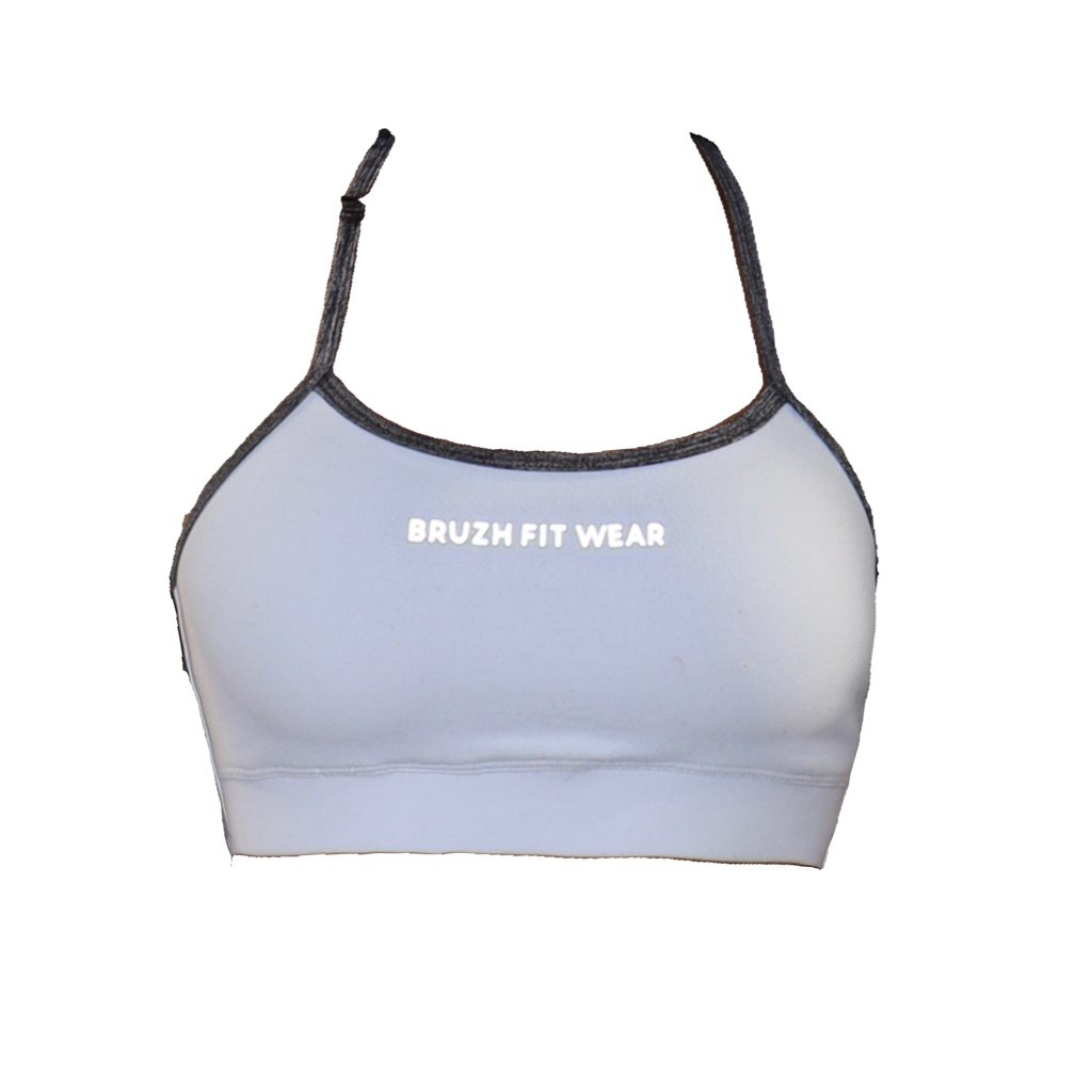 Basic sport bra white bubble