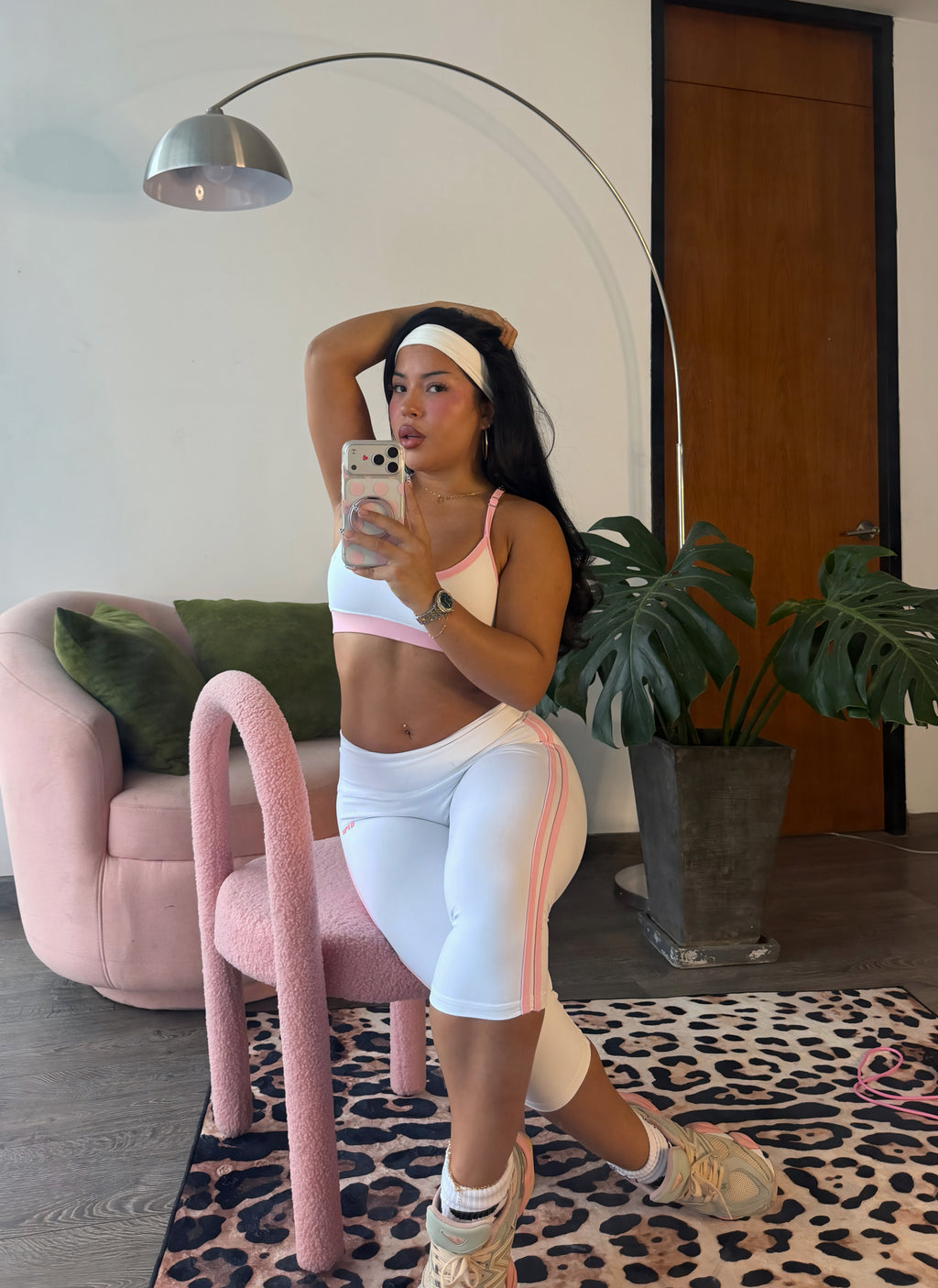 SPORTY CAPRI LEGGIN WHITEPINK
