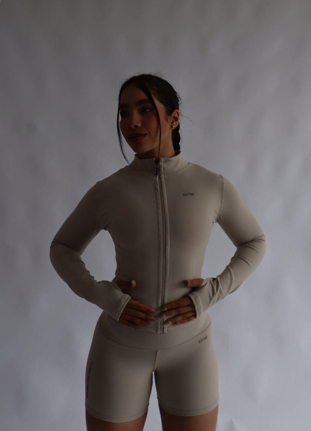 Soft beige clasic jacket