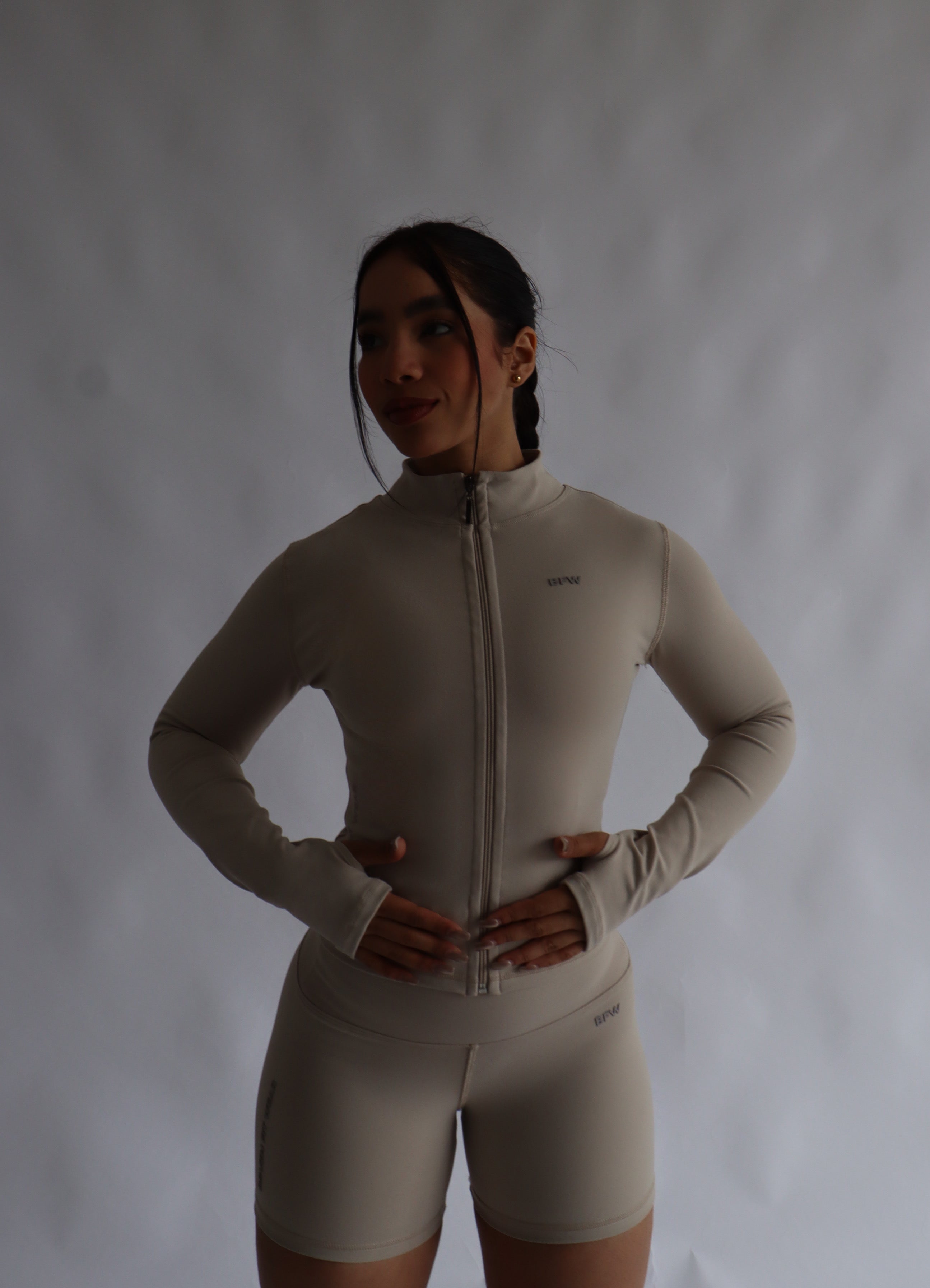 Soft beige clasic jacket