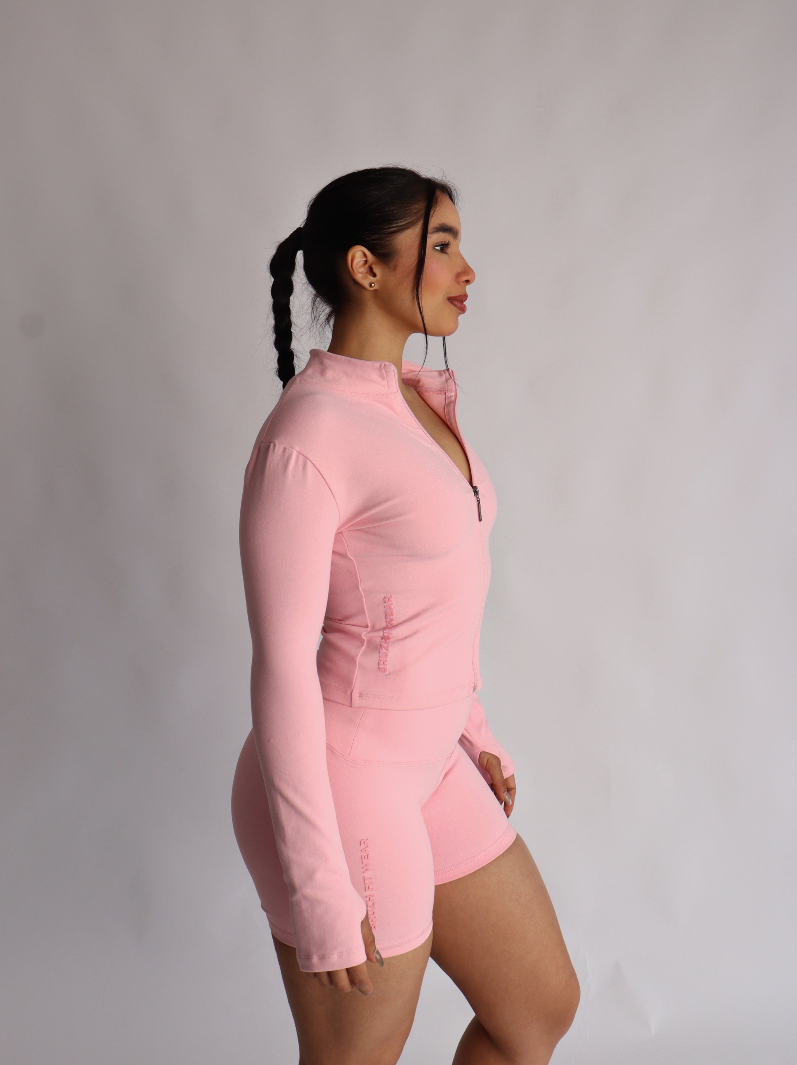 Soft pink clasic jacket