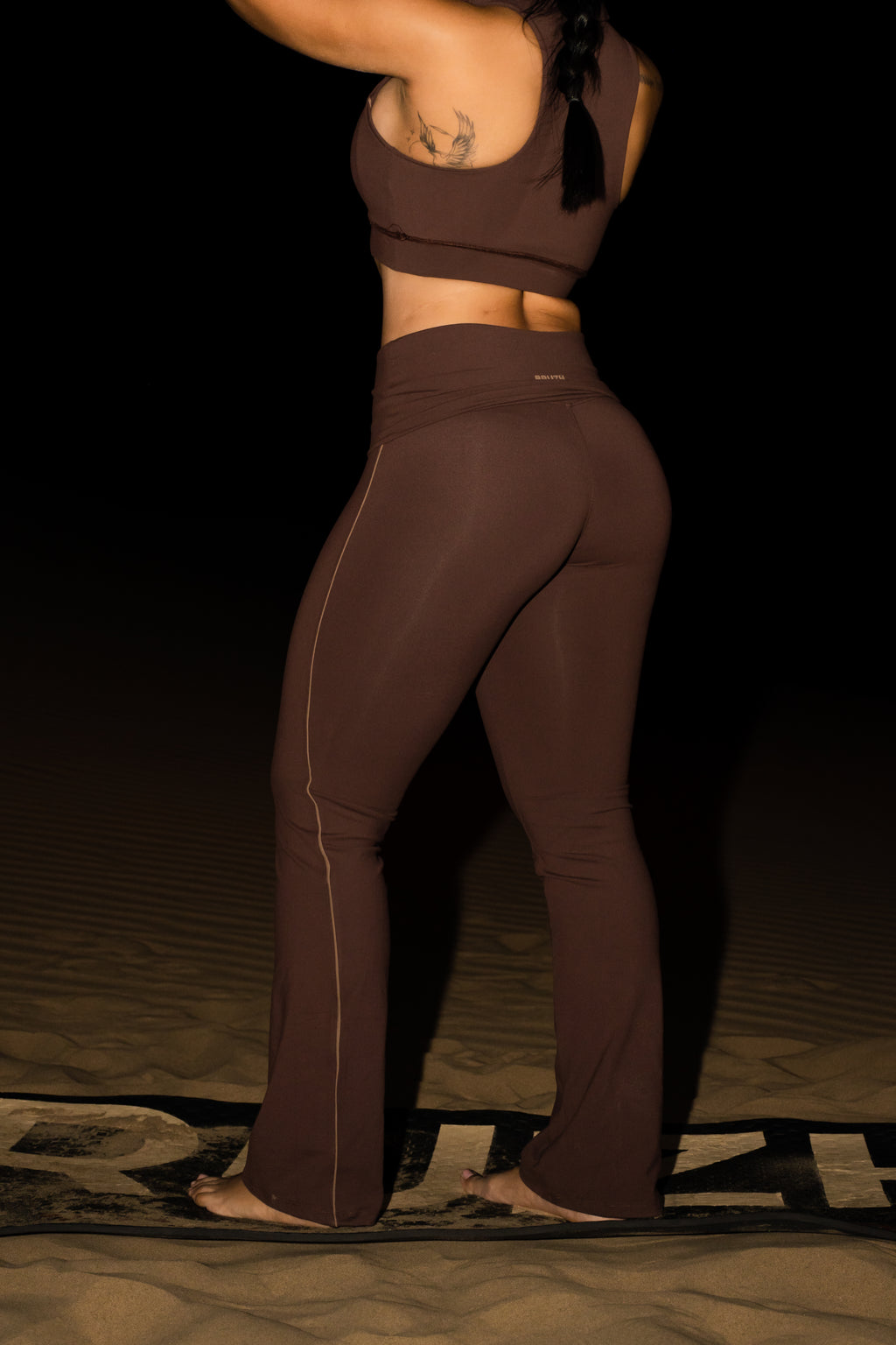 DARK BROWN FOLDOVER PANTS