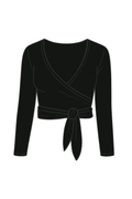 BLACK WRAP TOP
