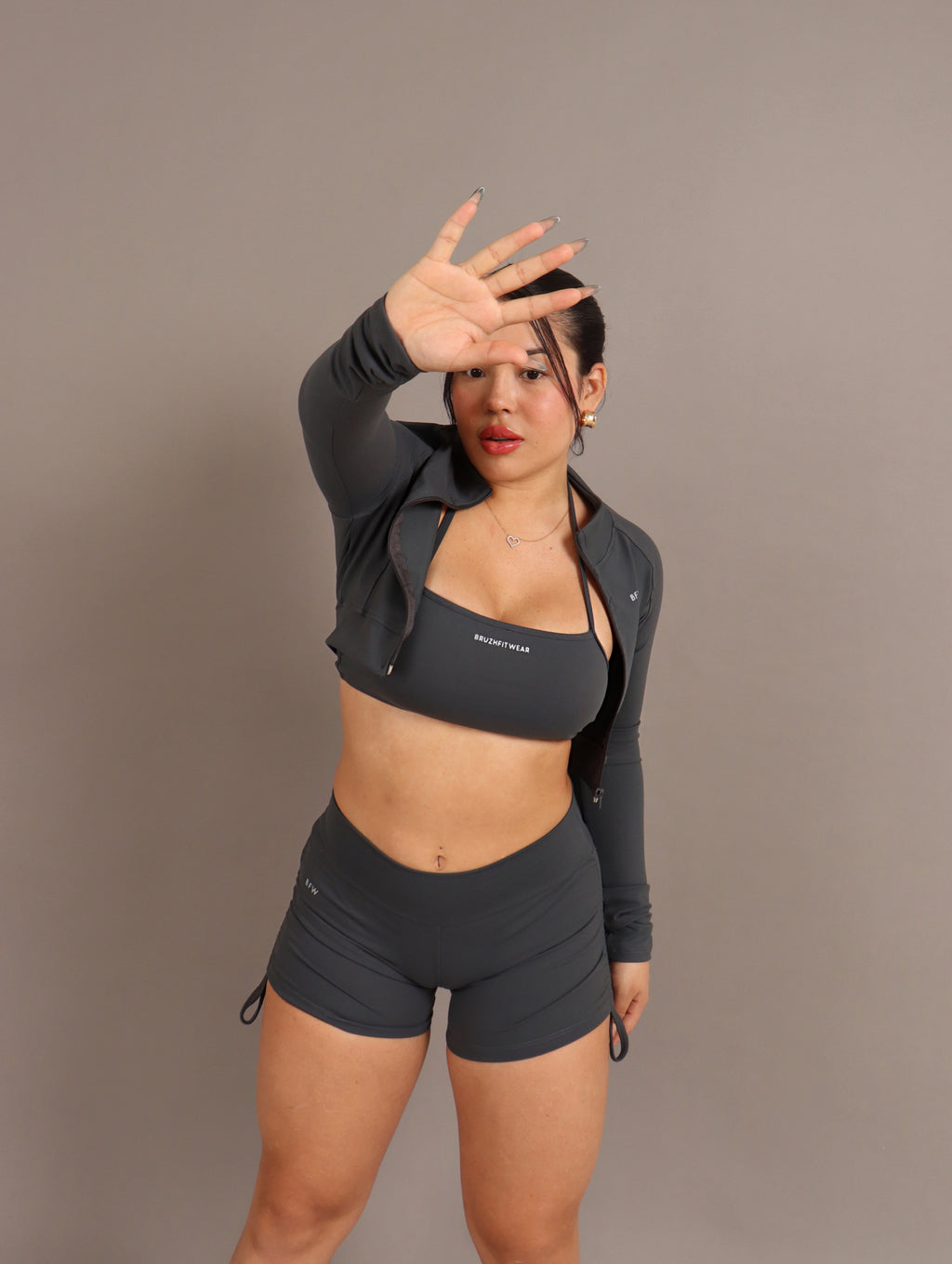 GRAFFITO CROPPED GYM JACKET (Energy collection)