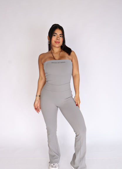 Soft gray contrast pant