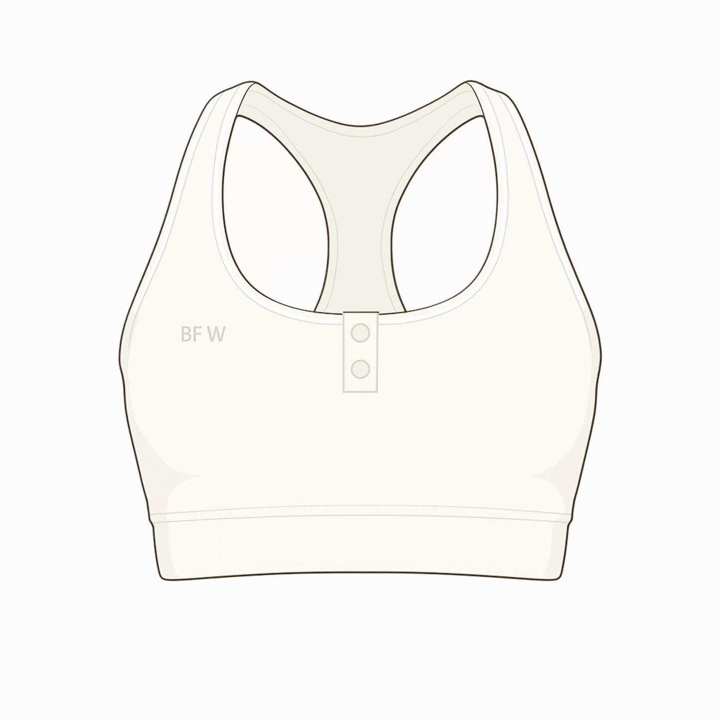 SPORTY TOP BROCHES HUESO