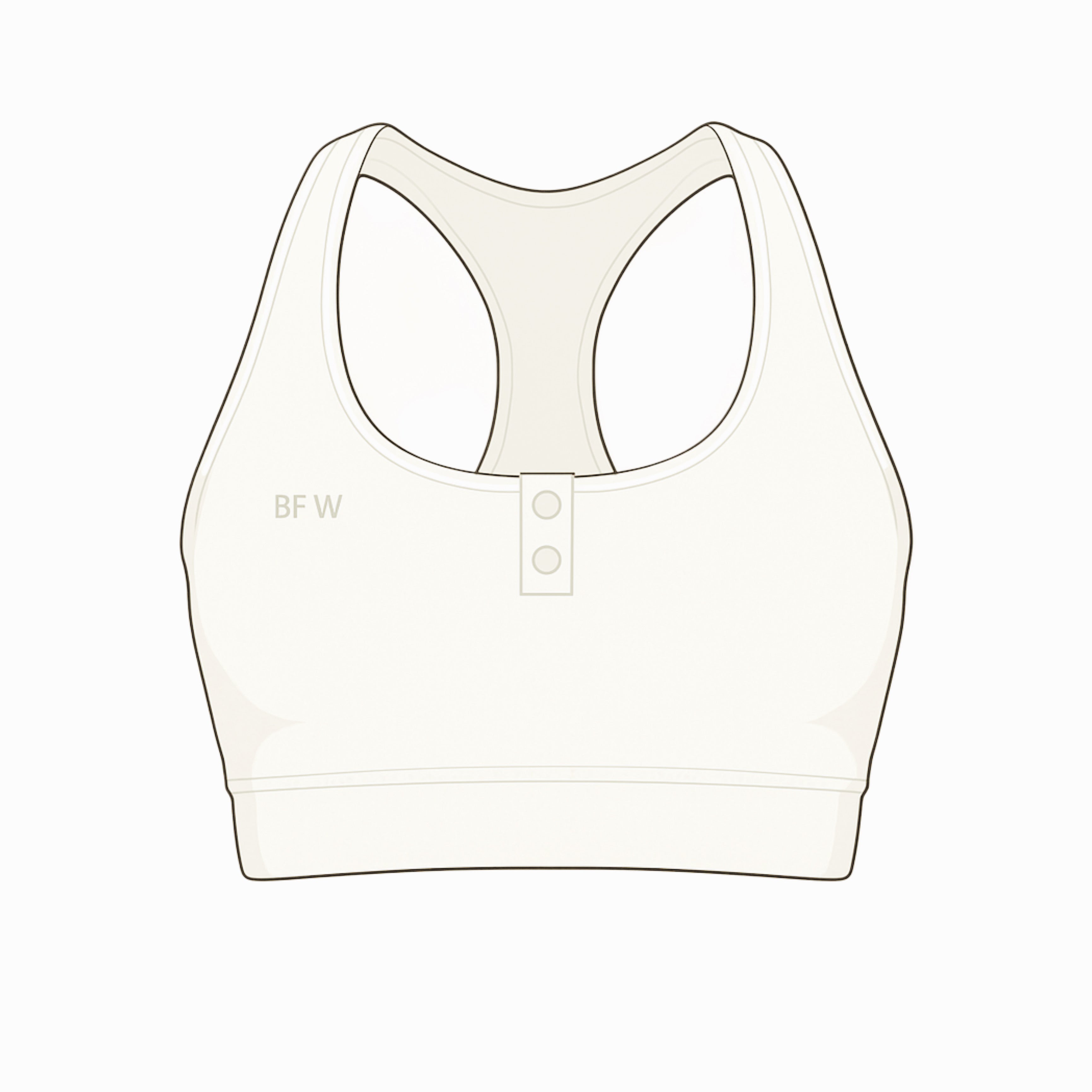 SPORTY TOP BROCHES HUESO