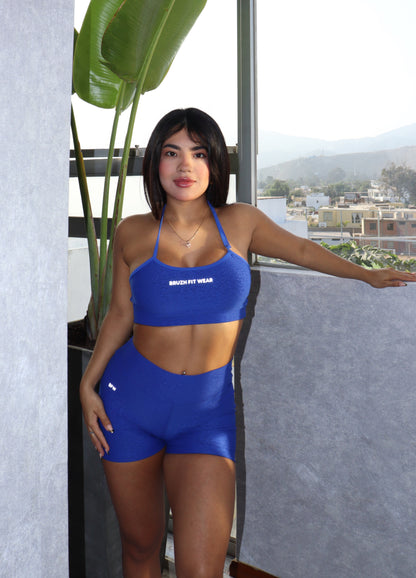 Sport bra blue safari