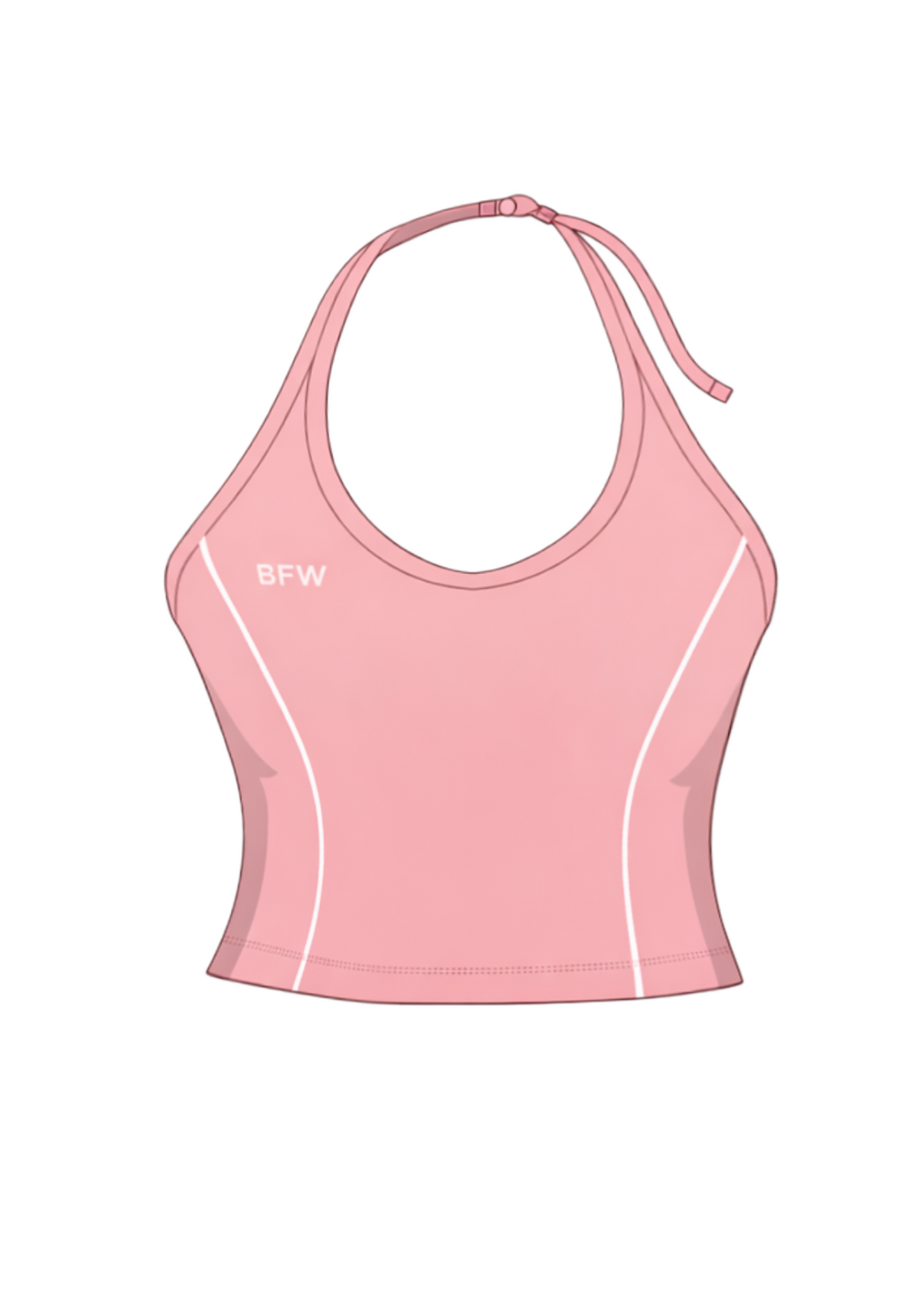 TOP HALTER PALO ROSA