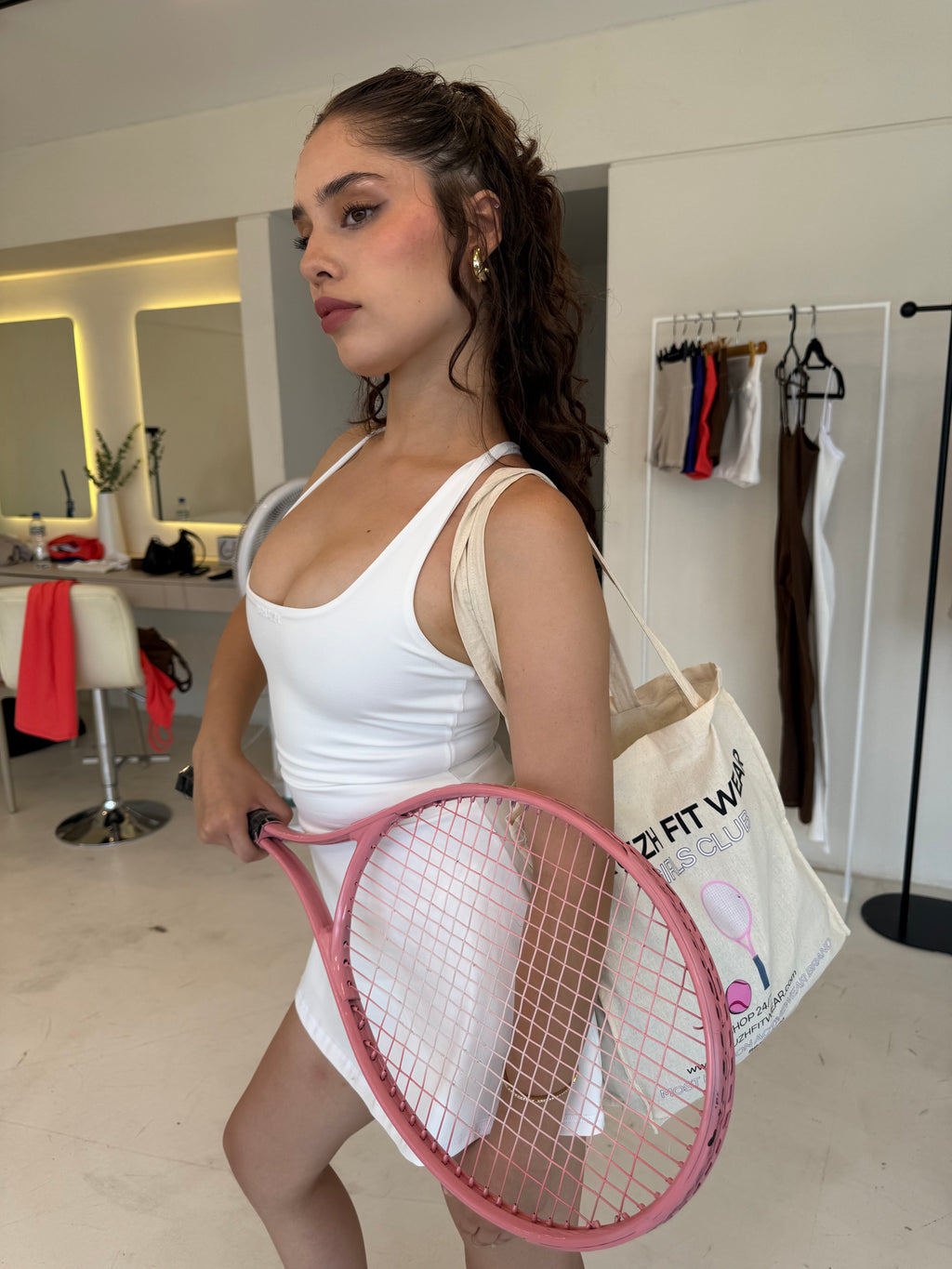 BLANCO HUESO MINI DRESS FAJA