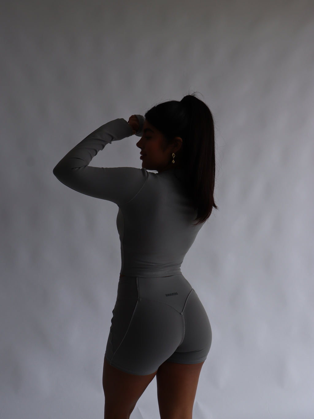 Soft gray Cropped jacket