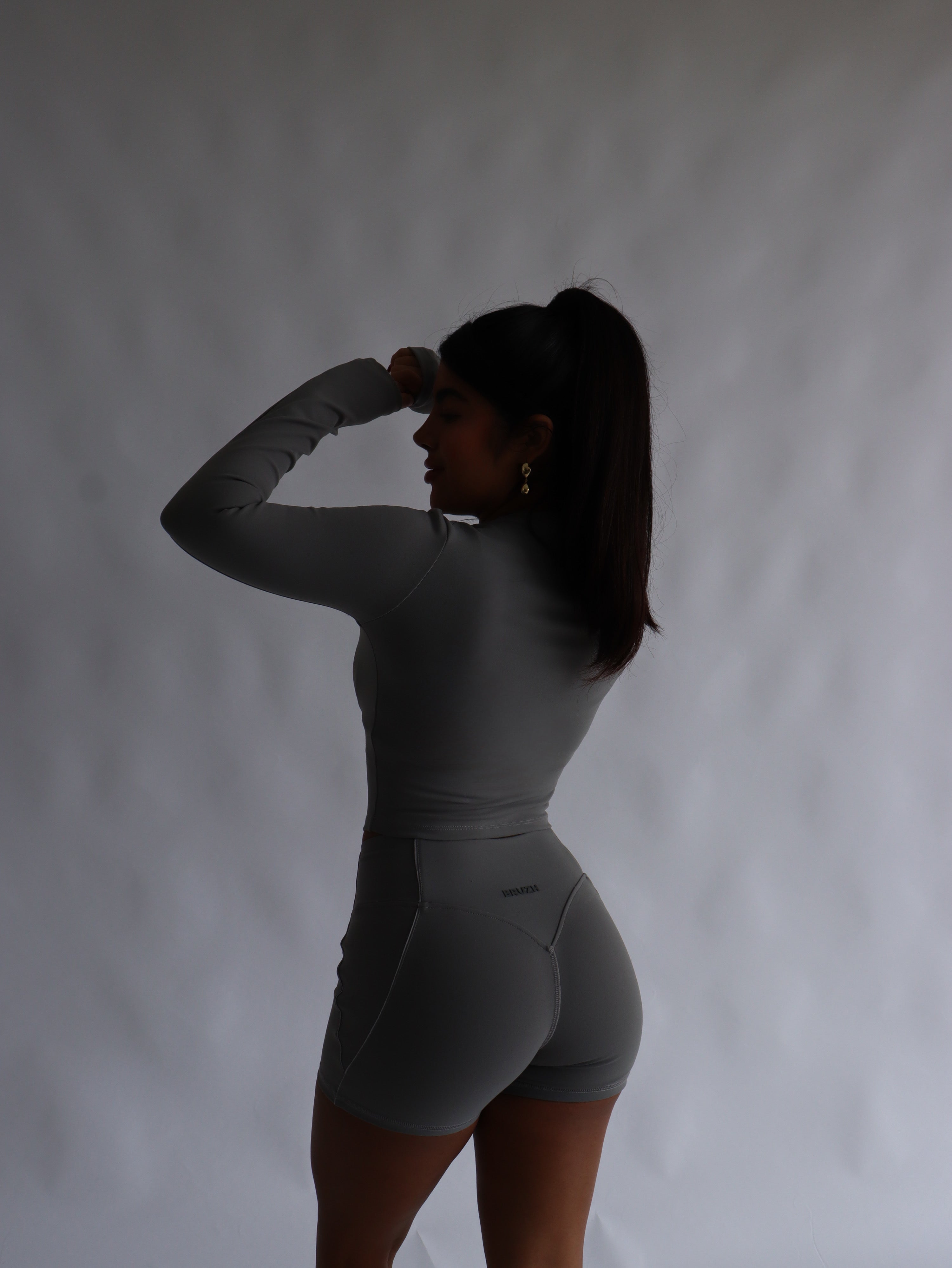 Soft gray Cropped jacket