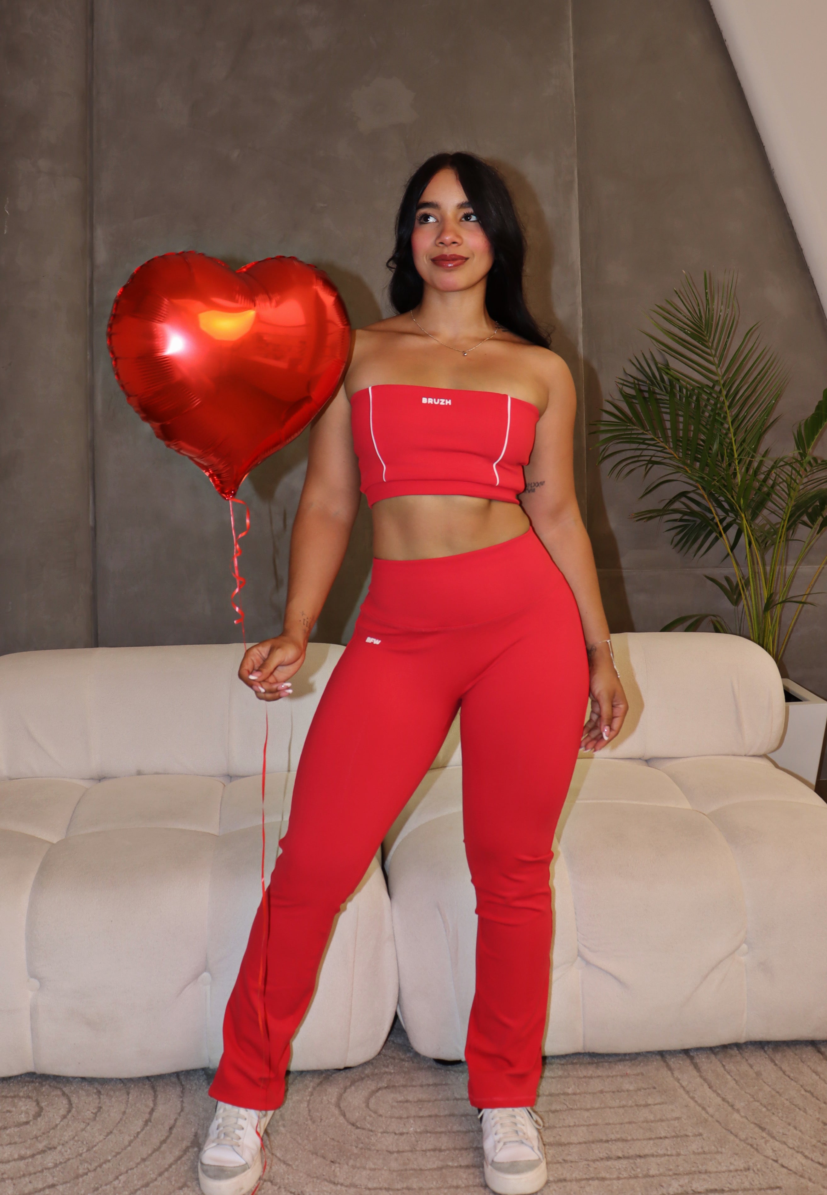 Rubí red strapple top