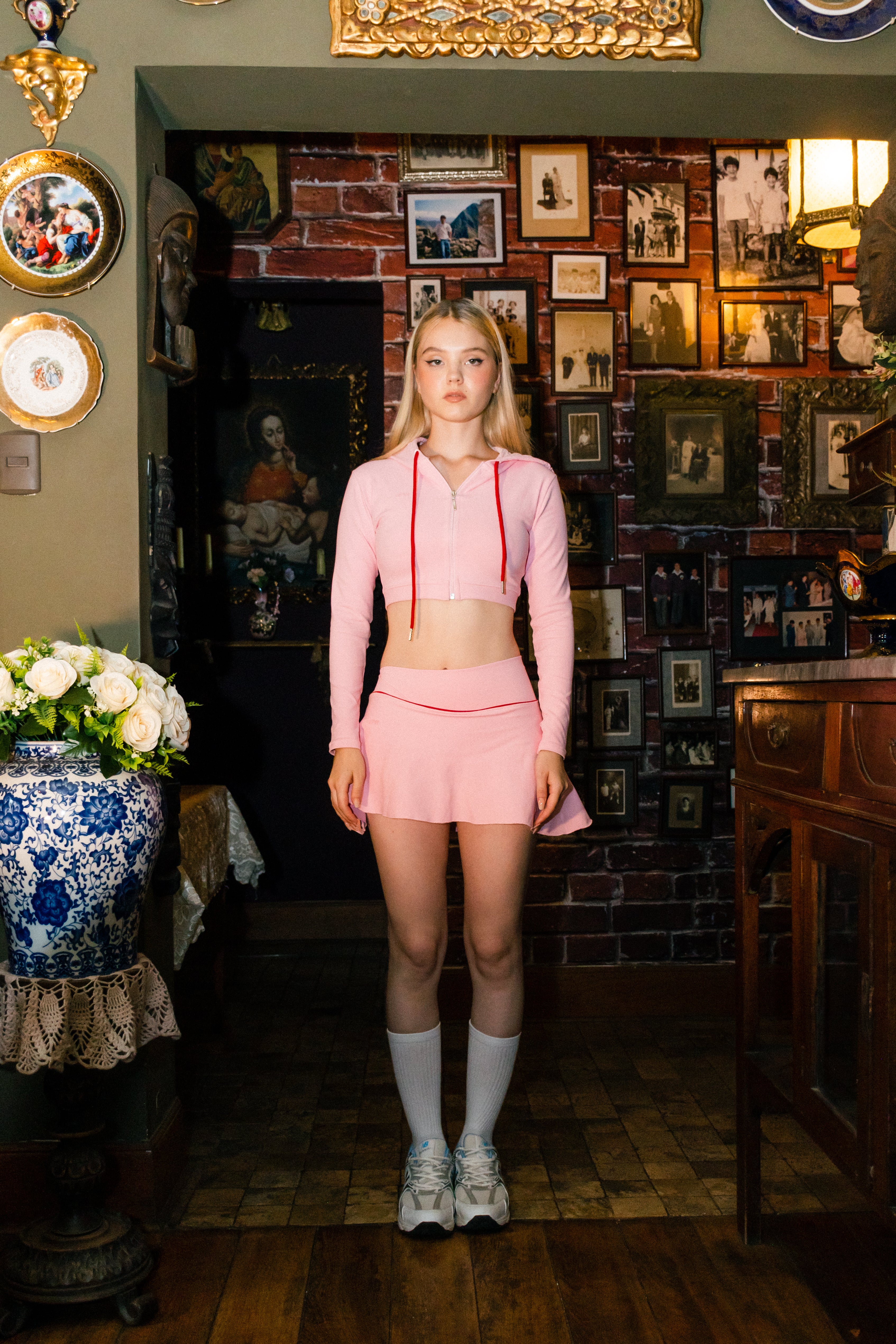 Pink crop Jacket 💋