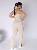 Soft beige contrast pant