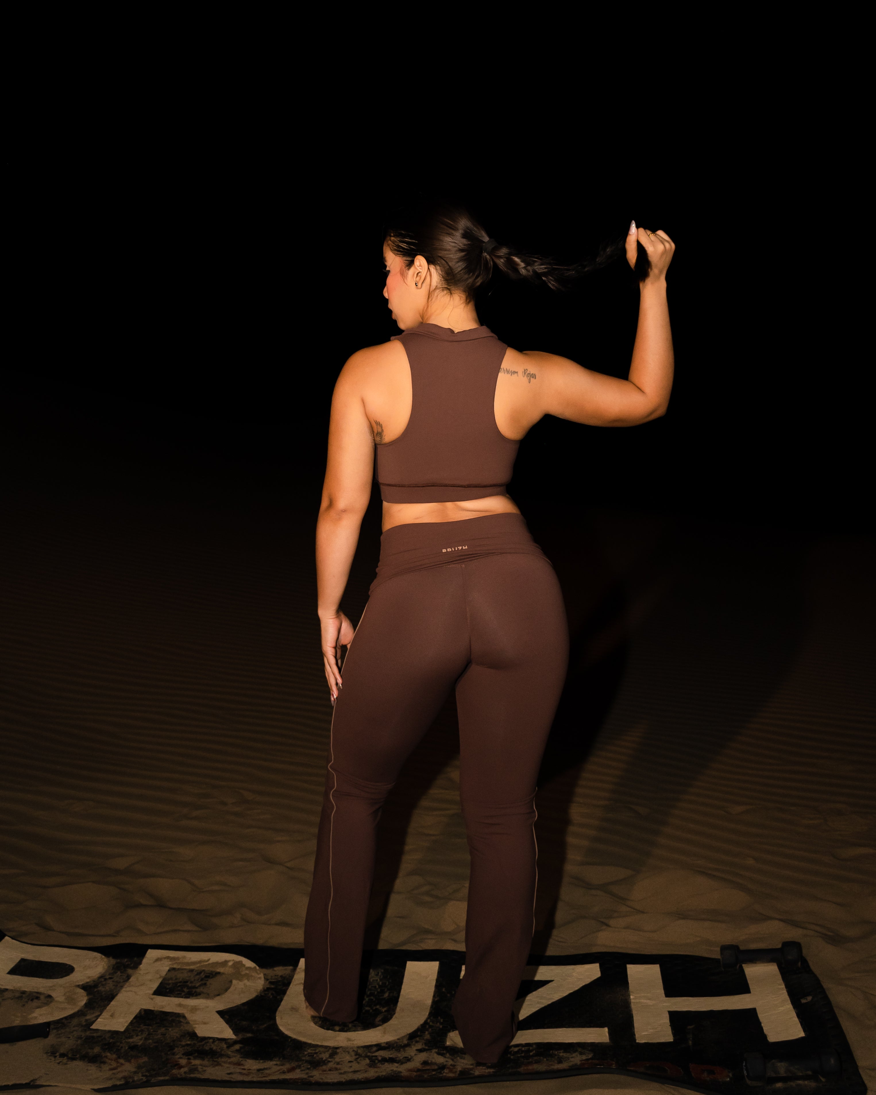 DARK BROWN FOLDOVER PANTS