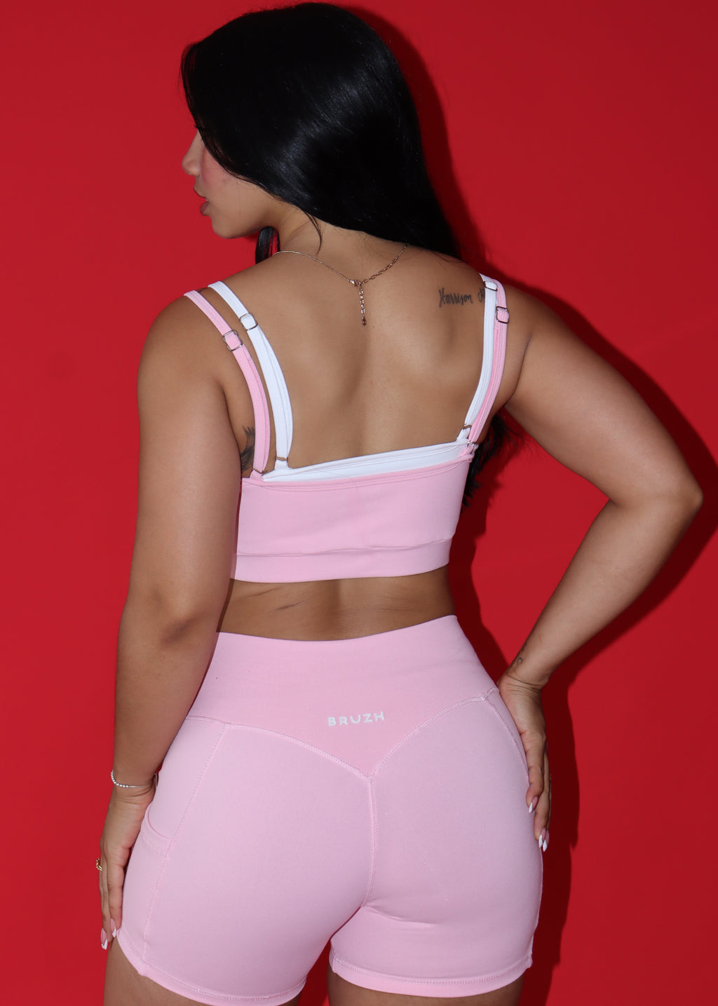 Strawberry milk layered crop top