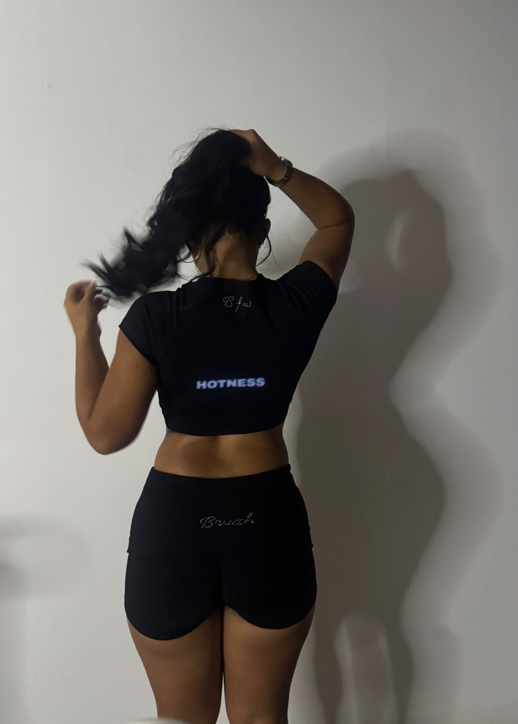 Black short fold over
