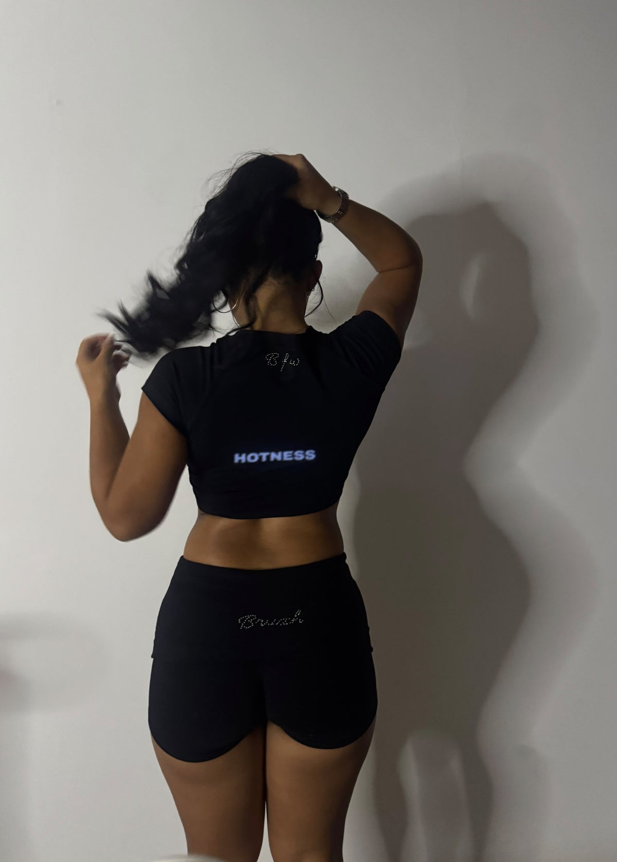 Black short fold over