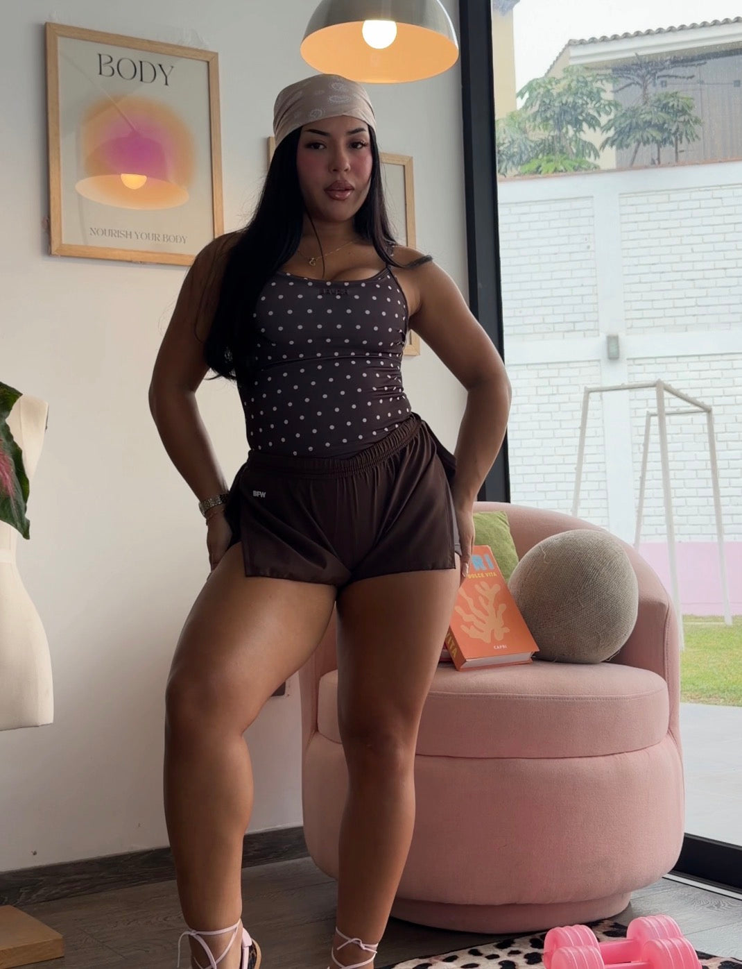 Run shorts chocolate
