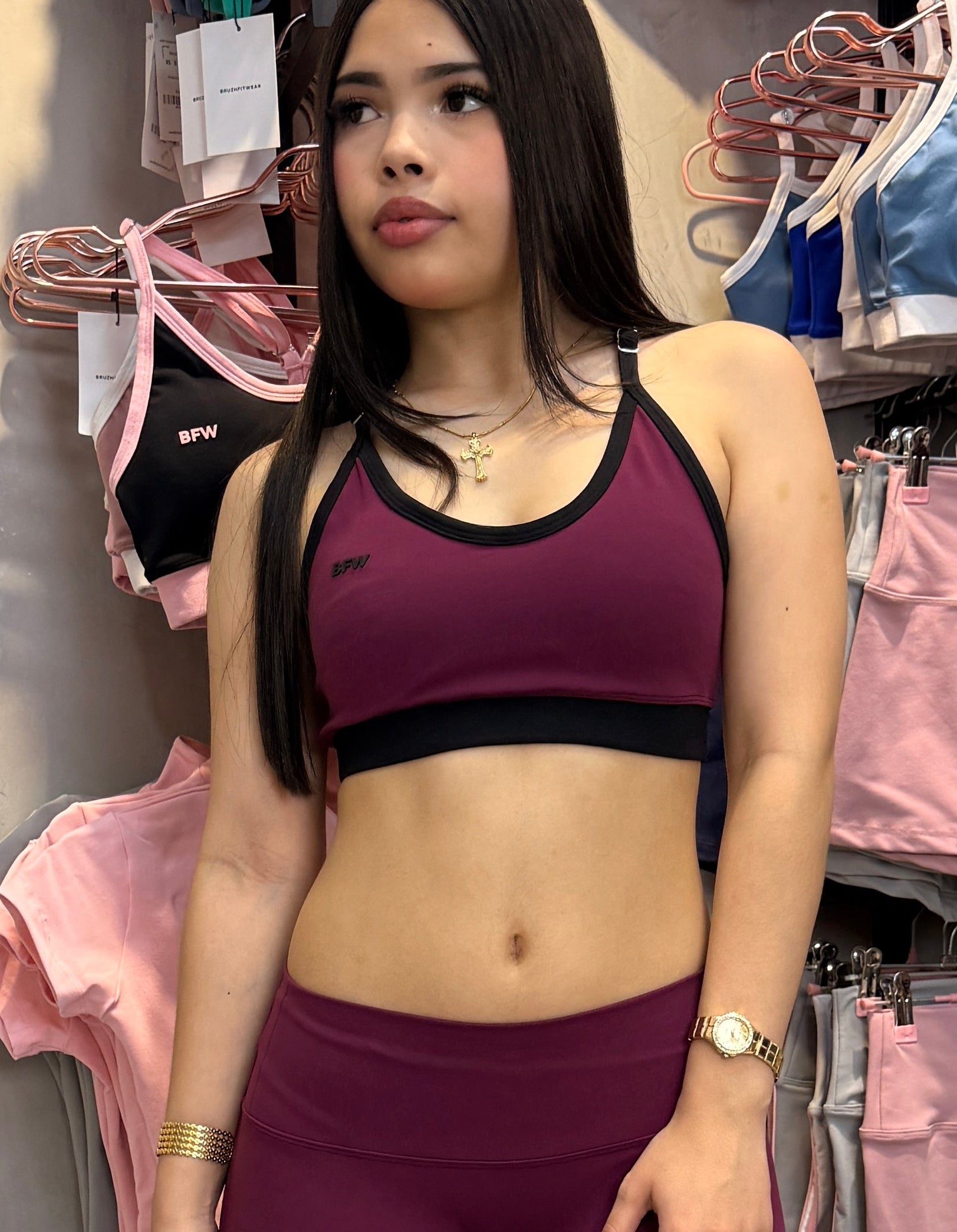 Sporty clasic bra uva Borgoña