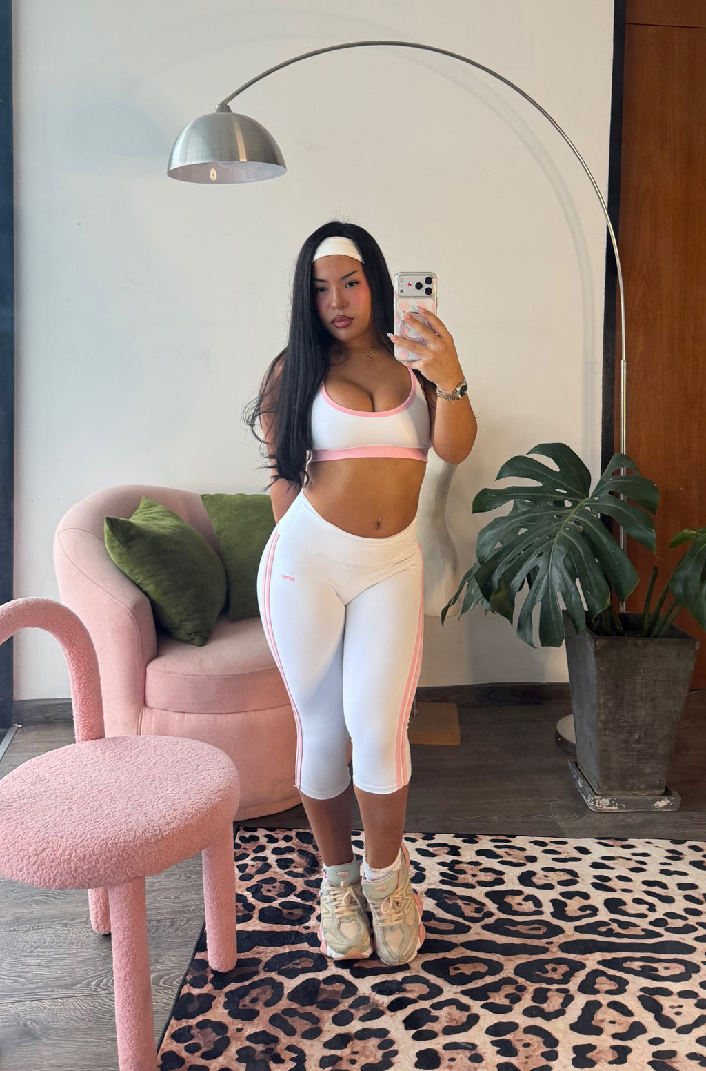 SPORTY CAPRI LEGGIN WHITEPINK
