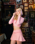 Pink crop Jacket 💋