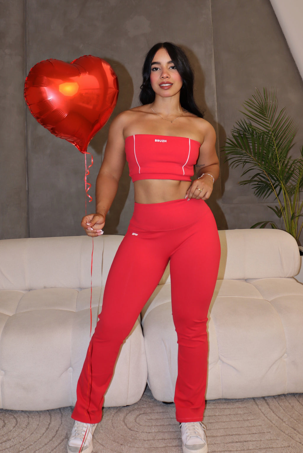 Rubí red strapple top
