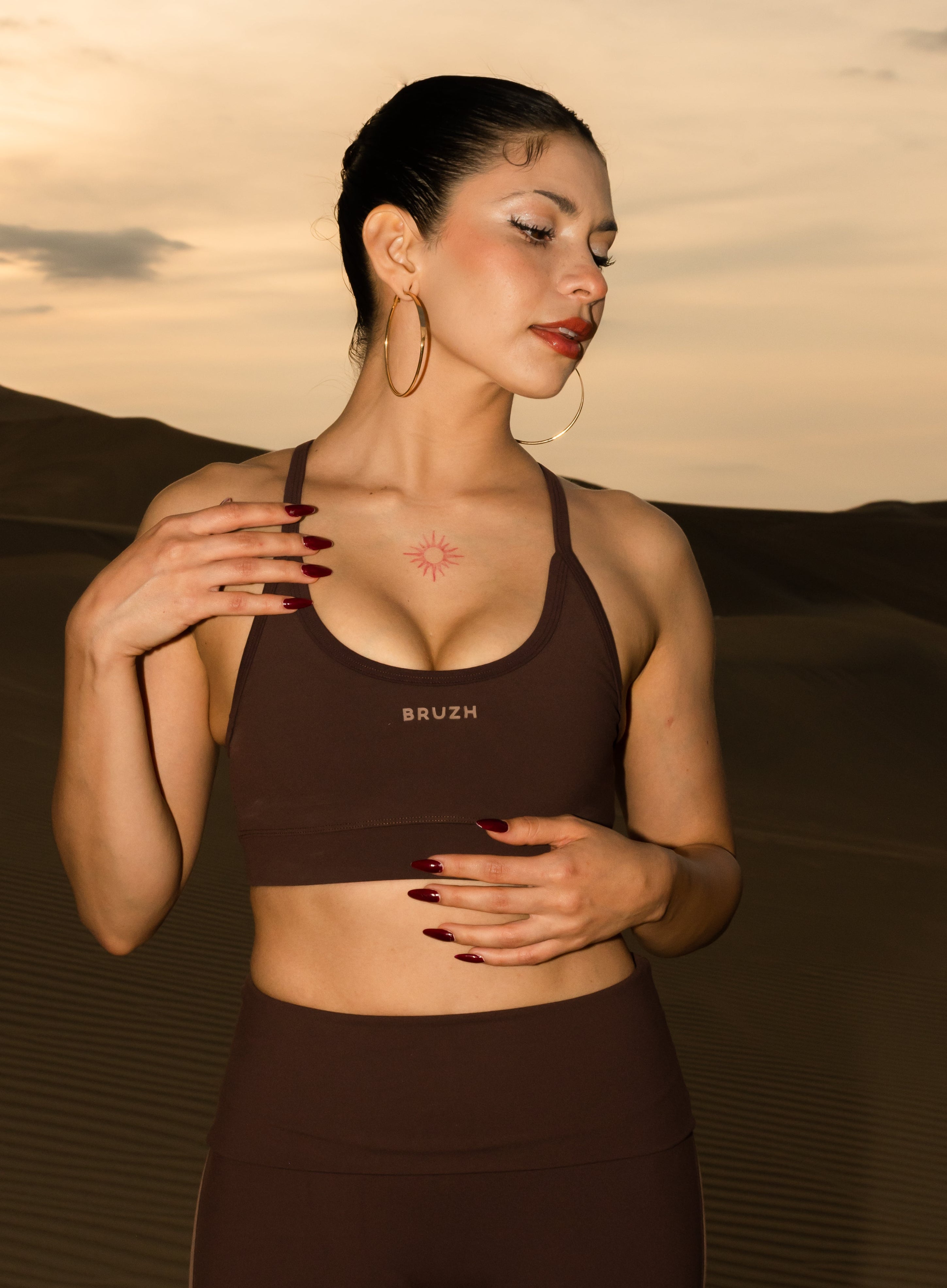 DARK BROWN SPORT BRA
