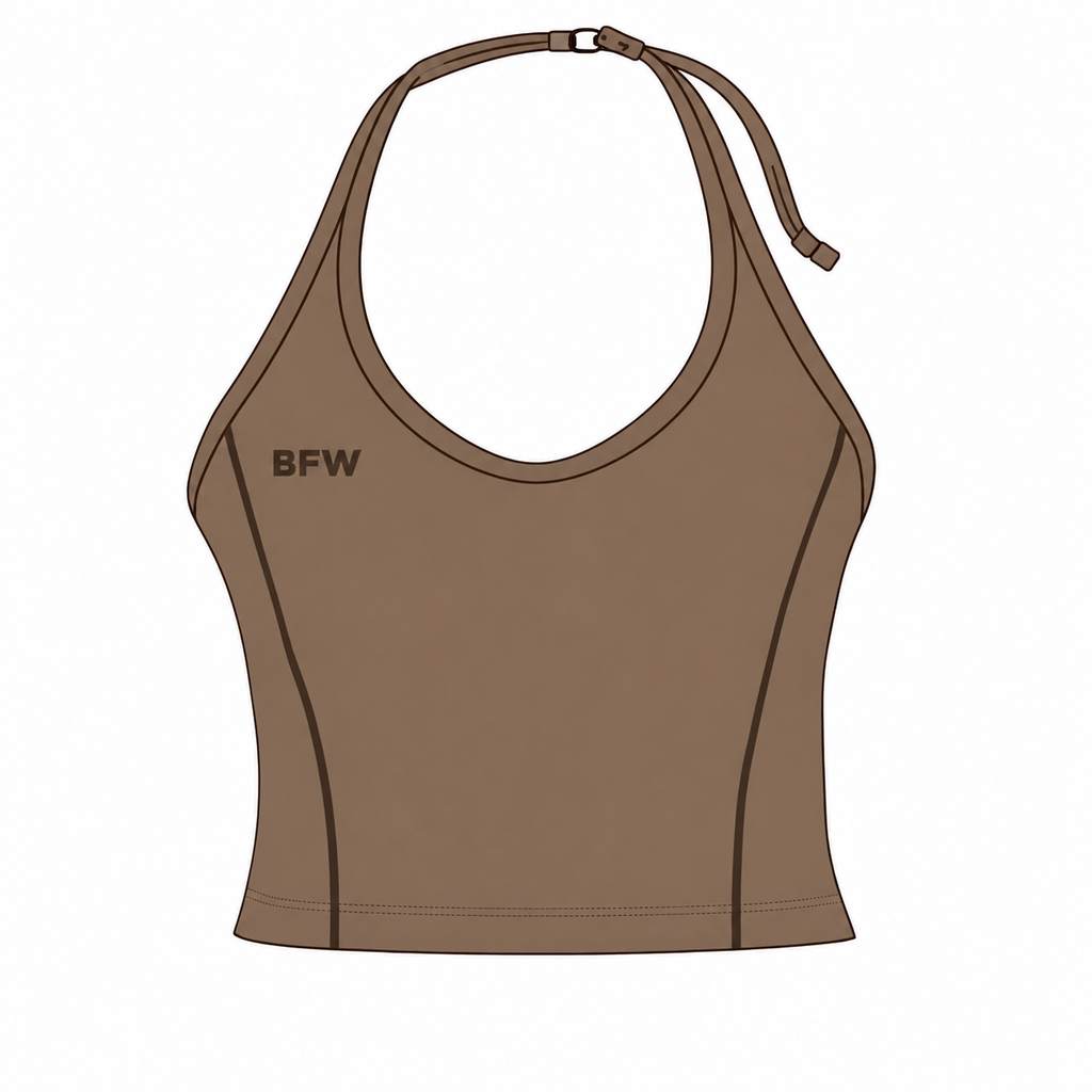 HALTER TOP MOCCA