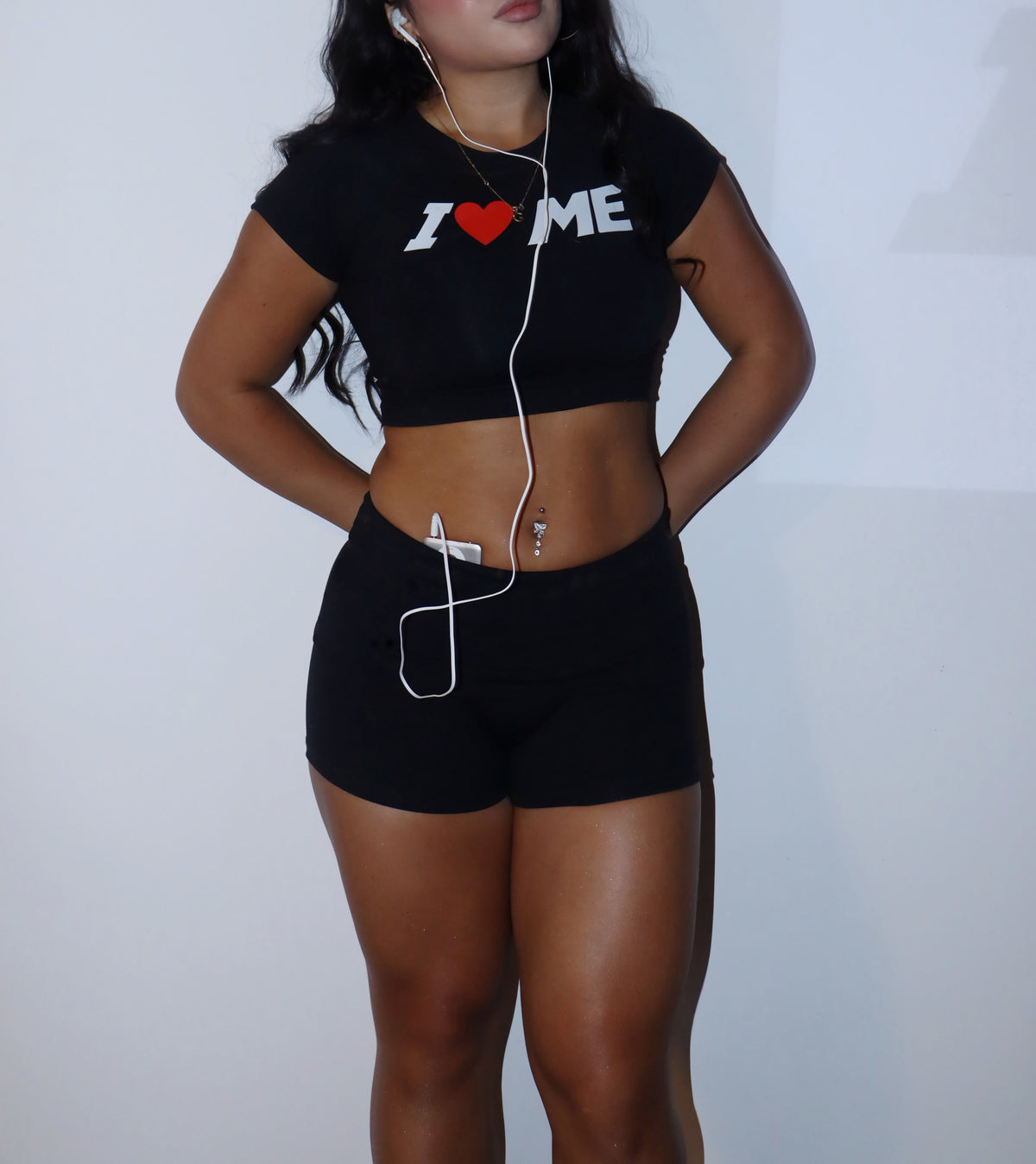 Black short fold over