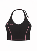 BLACK🖤+🎀PINK HALTER TOP