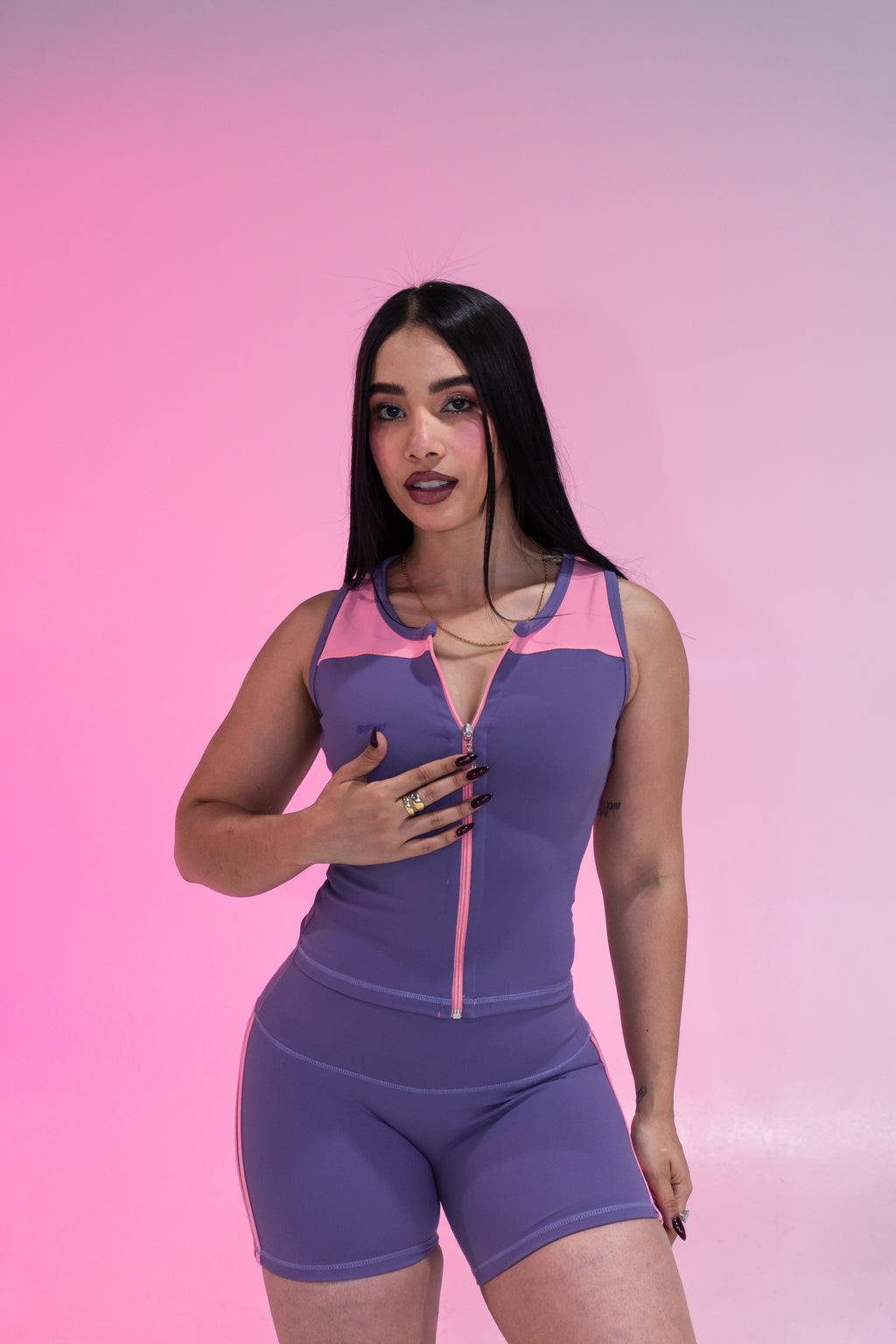 PURPLE ZIPPER TOP⭐️