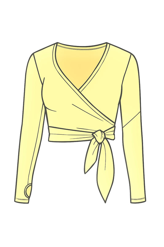 YELLOW WRAP TOP