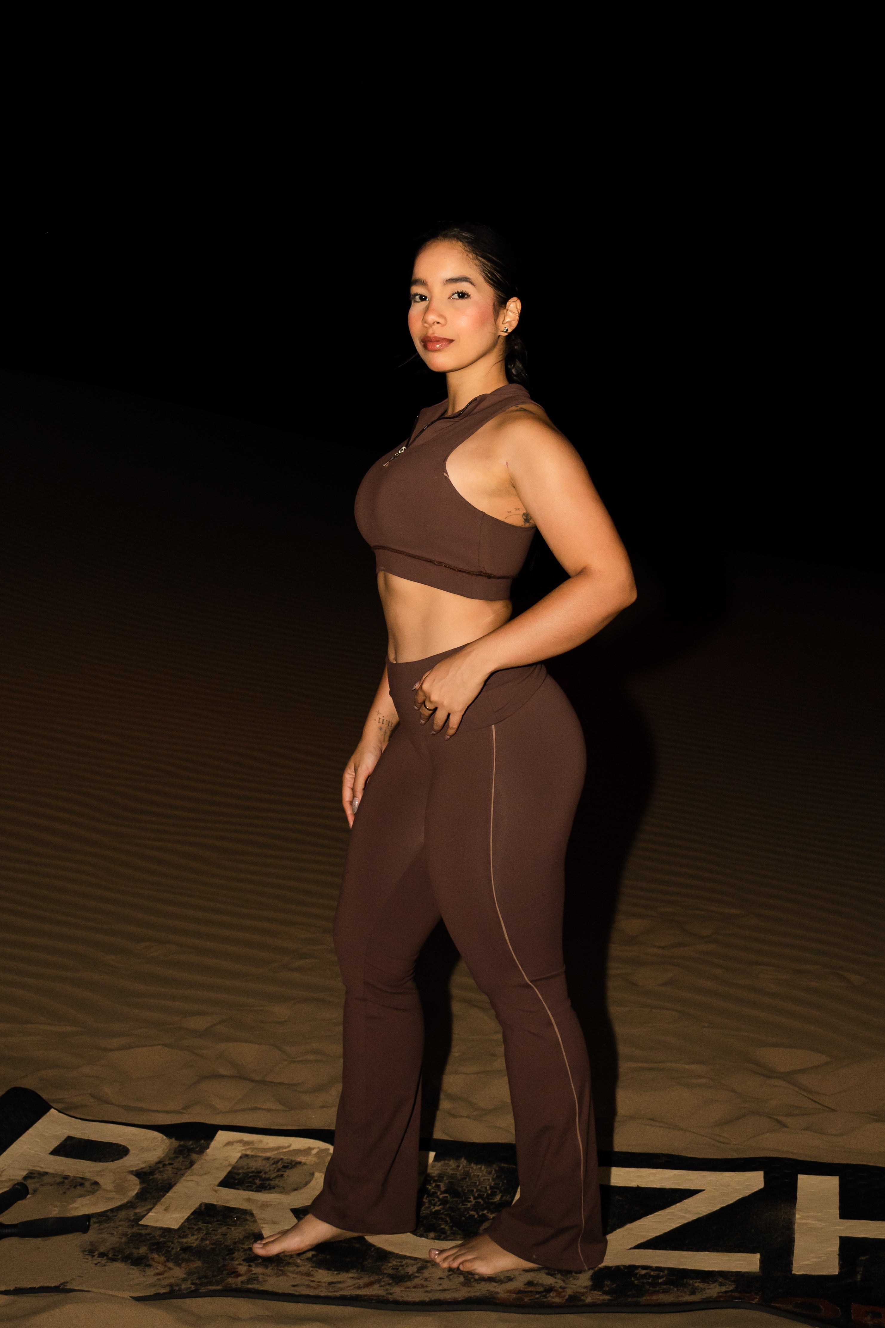 DARK BROWN FOLDOVER PANTS