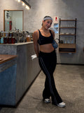 SPORTY FLARED SET BLACK