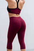 RED VELVET CAPRI LEGGINS
