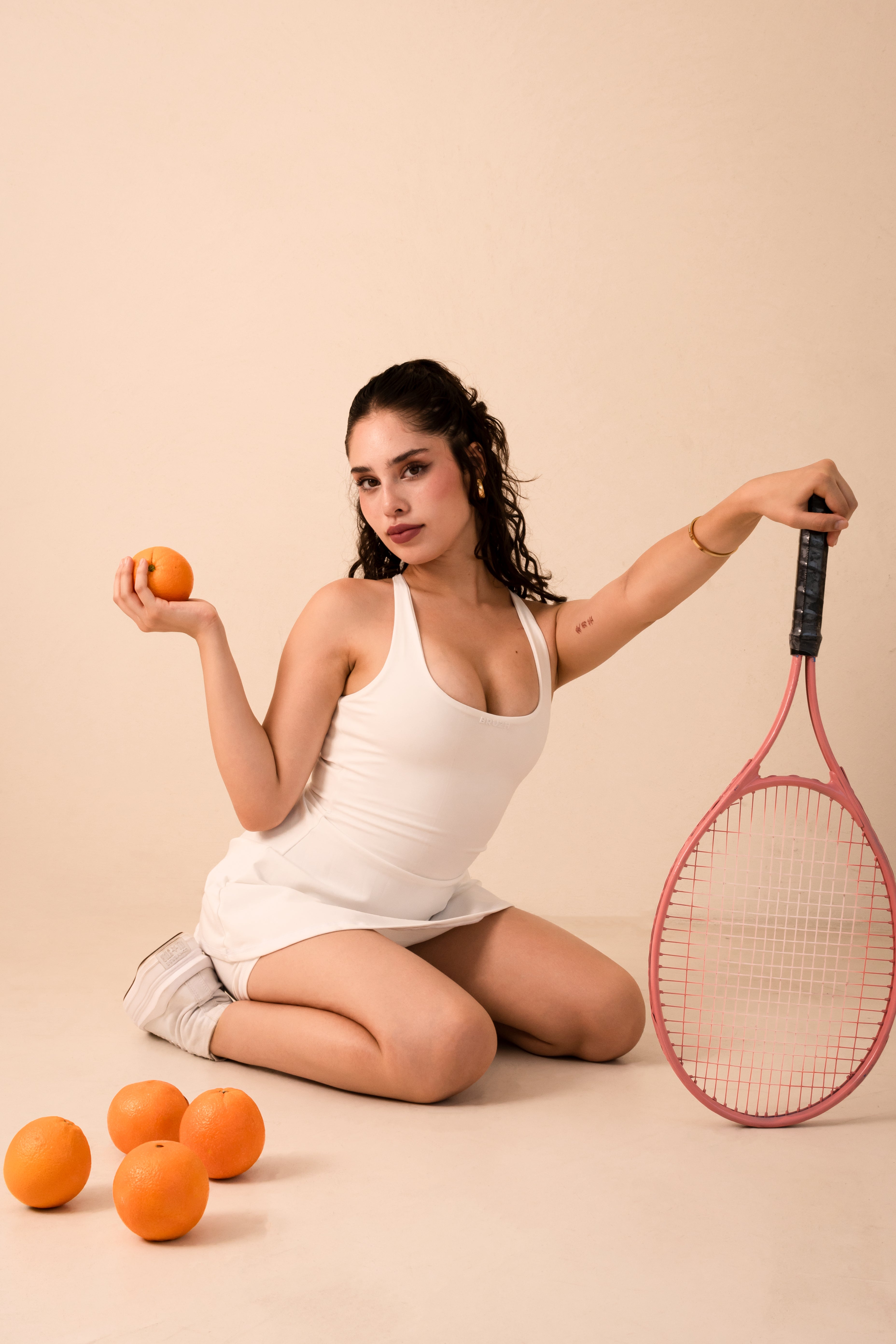 BLANCO HUESO MINI DRESS FAJA