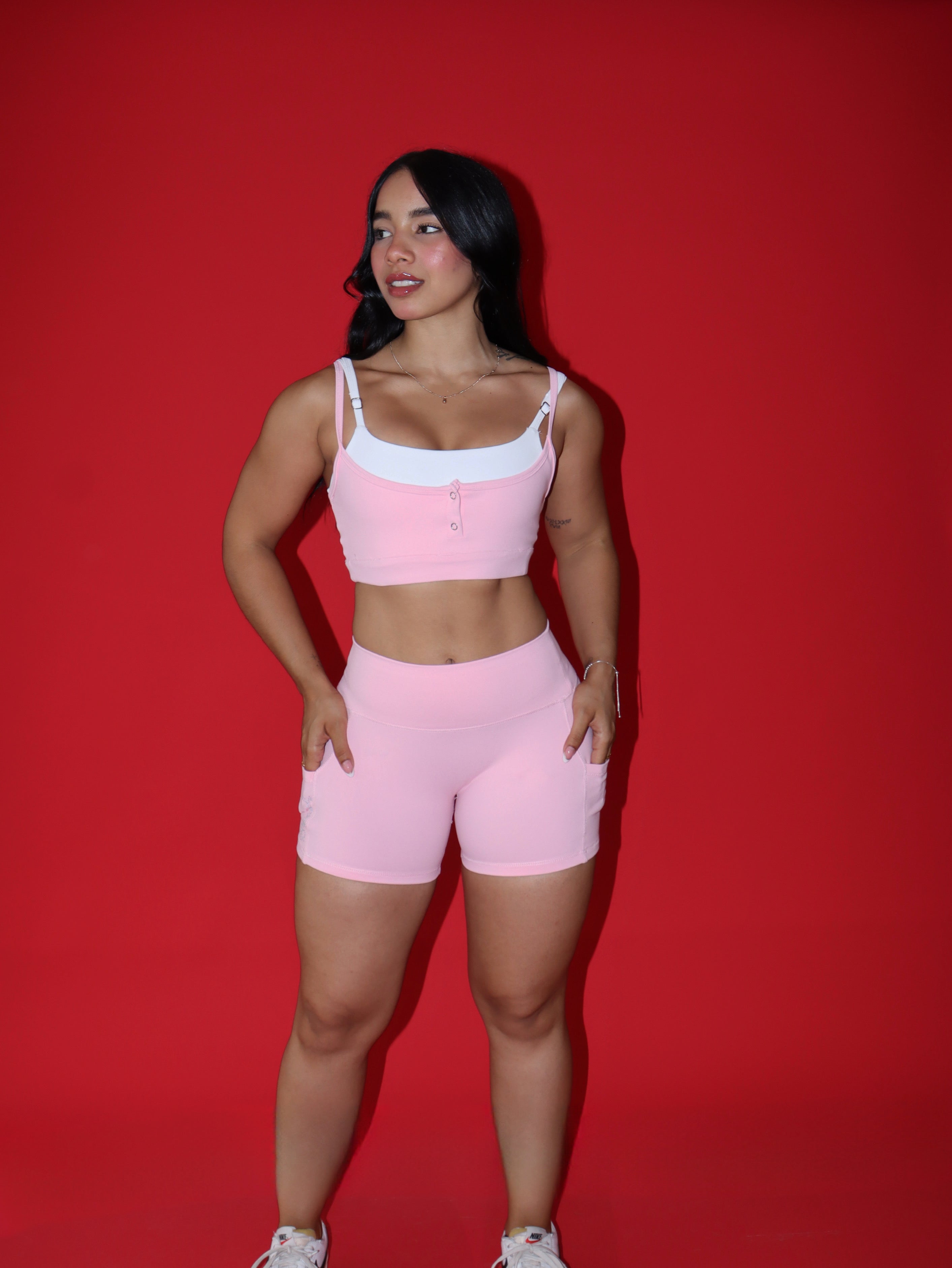 Strawberry milk pocket short