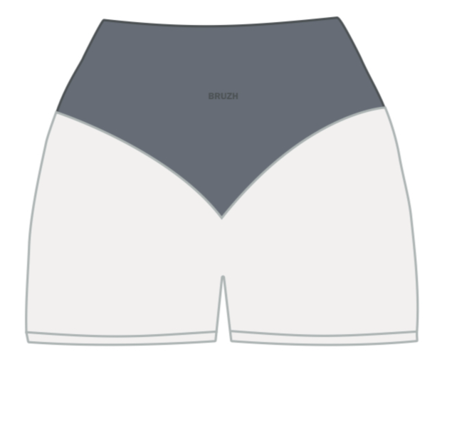 White + Gray clasic short